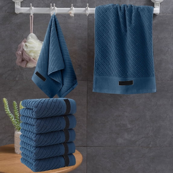 Soft Thick Cotton Towel Set, 5-piece Bathroom Set, Modern Minimalist, Ultra Soft Absorbent, Luxurious Home Decor, Spa Quality Set, Thickened Texture, 100% Cotton Blend, Family Bathroom Set