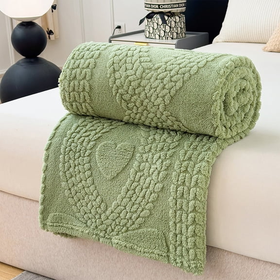 Soft Thick Double Layer Raschel Blanket Polyester Winter Throw for Bed Sofa Warmth