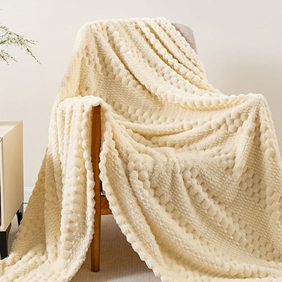Soft Thick Fleece Blanket for Bed or Sofa, 70x100cm Cozy Plush Throw in Multiple Colors