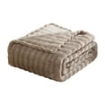 thumbnail image 1 of Soft Thick Fleece Blanket for Cozy Comfort, Stylish Striped Design, Ideal for Bed and Sofa Use, Warmth and Relaxation for Cold Seasons, 1 of 5