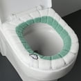 thumbnail image 1 of Soft Thicker Warmer Toilet Seat Cover, Universal Fit for Round and Elongated Seats, Reusable Machine Washable Fiber Cloth Pad with Easy Installation, 1 of 6