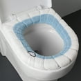 thumbnail image 1 of Soft Thicker Warmer Toilet Seat Cover, Universal Fit for Round and Elongated Seats, Reusable Machine Washable Fiber Cloth Pad with Easy Installation, 1 of 6