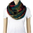 thumbnail image 1 of Soft Thin Wave Chevron Pattern Infinity Scarf Coral, Navy, Teal, 1 of 3