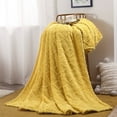 thumbnail image 1 of Soft Throw Blanket for Couch, Fluffy Fuzzy Blankets & Throws for Bed, Sofa, Cozy Plush Sherpa Fleece Faux Fur Blanket, Thick Warm Christmas Blanket Decor Gifts for Women, Men, 27*39 In, Yellow, 1 of 1