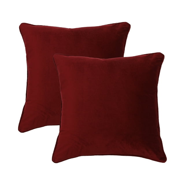 Soft Throw Pillow Case, Decorative Square 18x18 Couch Cushions Cover 2 ...