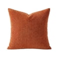 thumbnail image 1 of Soft Throw Pillows, Vertical Rib Corduroy, 20X20 In, Terracotta, Sofa Pillows for Living Room, Home Decor Living Room, 1 Pc, 1 of 7