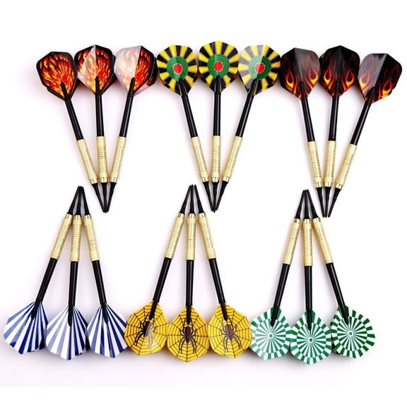 Soft Tip Darts for Electronic Dartboard Plastic Point Dart with Standard Dart Flights 18 Darts, dart flight are replaceable