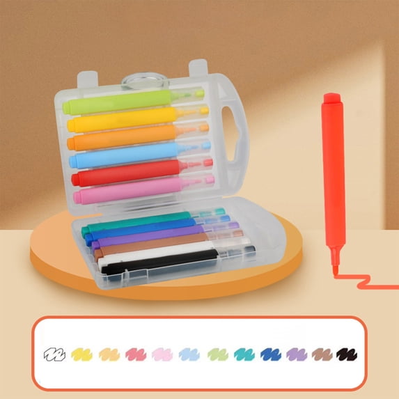 Soft Tip Watercolor Brush Pens, Artist Acrylic Paint Markers for Canvas Paper Fabric, 36 Vibrant Colors, 10ml Nylon Tip Water-Based Art Pens