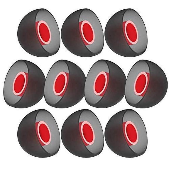 Soft Tips for Earbuds Universal Replacement Earphone Tips for Headphones (10 Pairs) Large
