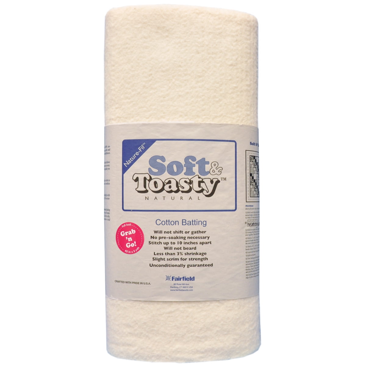 Toasty Cotton™ 100% Natural Cotton Quilt Batting