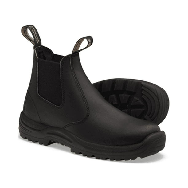 Blundstone Soft Toe Slip-on Boot, Water Resistant, Black, US