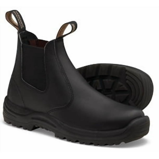 Blundstone Soft Toe Slip-on Boot, Water Resistant, Black, US size