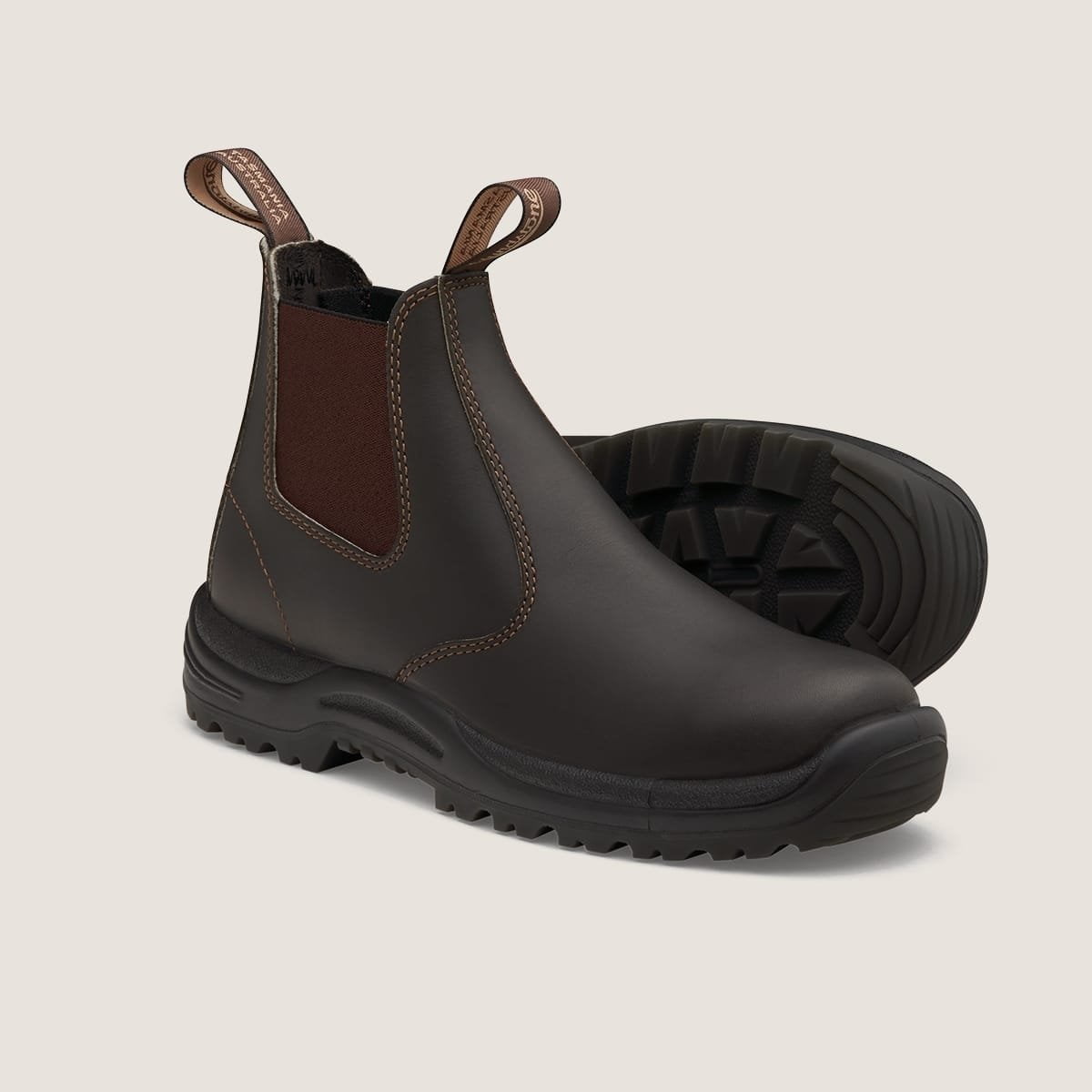 BLUNDSTONE ELASTIC SIDE BOOT ラグブーツ ブラック8 Blundstone Mens Work Series Soft Toe Chelsea Boot Brown 490 Oil