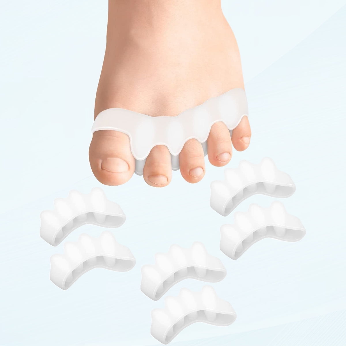 Soft Toe Spacer for Correct Toe Alignment, 3 Pairs Gel Toe Separator