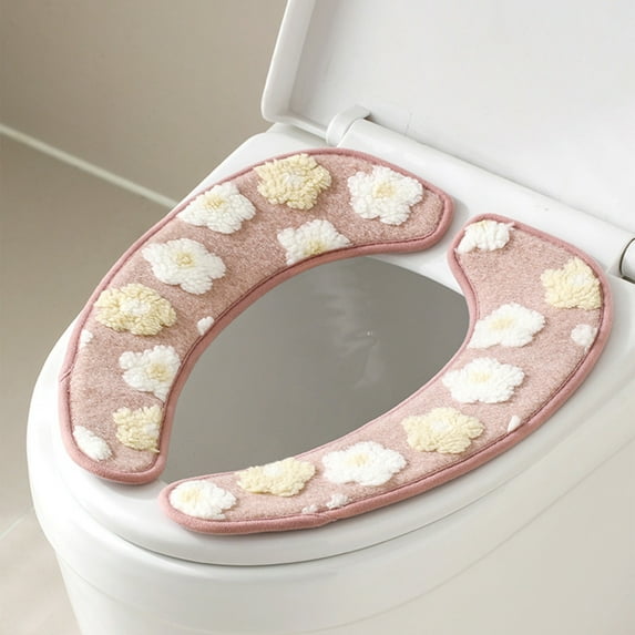 Soft Toilet Seat Under $10 Toilet Seat Cushion Fall And Winter Thickened Thermal Insulation Toilet Seat Paste Paste Type Toilet Seat Universal Toilet Seat A Set Of Two Pieceon Clearance