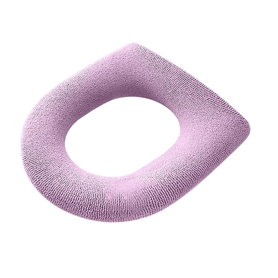 Soft Toilet Seat Cover - Plush & Thick Fabric Toilet Seat Cushion for Round & Elongated 14.2x17.3" Toilet Seats - Reusable, Machine-Washable, Easy-Install
