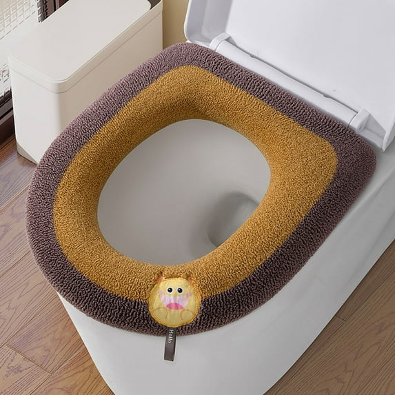 Soft Toilet Seat Cover Thick Toilet Cushion Pad Washable Eco Friendly Bathroom Upgrade for Cold Weather