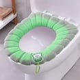 thumbnail image 1 of Soft Toilet Seat Round Household Seasons Toilet Seat Thickened With Handle Winter Toilet Ring Washable Sets Wear Knitted Toilet Seat, 1 of 6