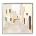 thumbnail image 1 of Soft Tone Urban Alleyway Delicate European Buildings Town & City Framed Art Print Wall Art, 17x17, 1 of 7