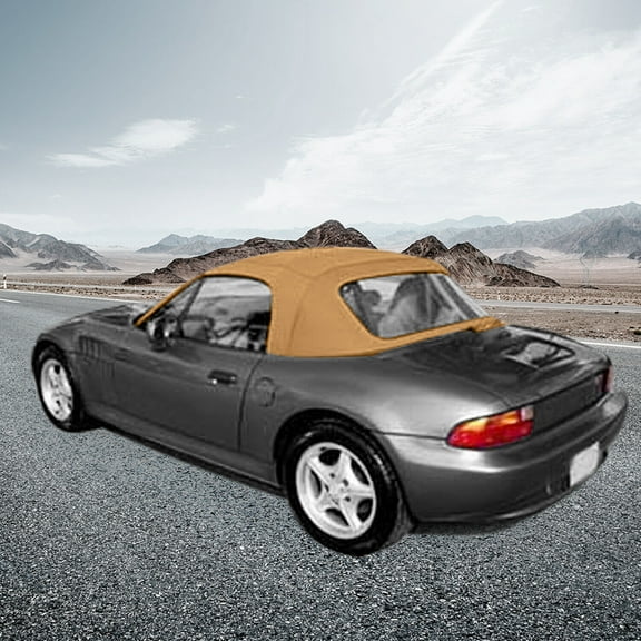 Soft Top Replacement Tan Fit 1996-2002 BMW Z3 Convertible Plastic Window