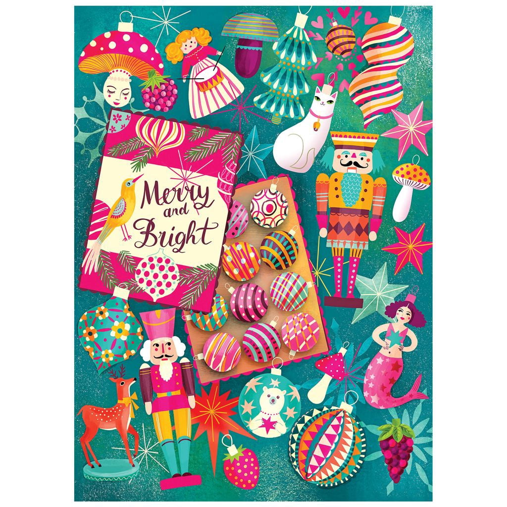 Soft Touch 1000pc - Merry & Bright Christmas Ornaments