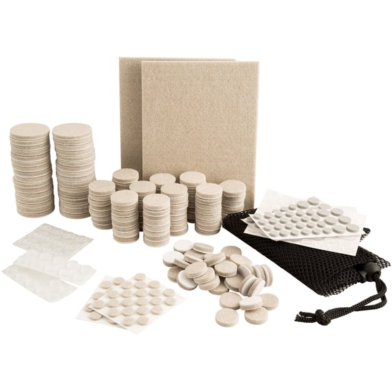 Soft Touch Assorted Self Stick Felt Furniture Pads 321 Piece Value Pack Pads