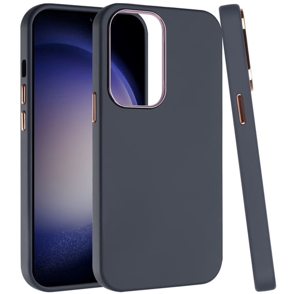 Soft Touch Dual-Layer Hybrid Case for Samsung Galaxy S24 Ultra - Navy Blue