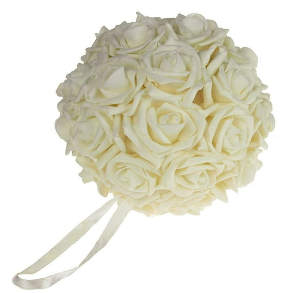 Soft Touch Flower Kissing Balls Wedding Centerpiece, 7-inch