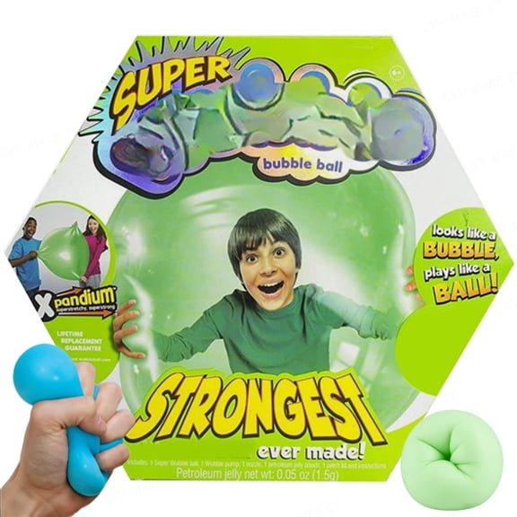 Soft Touch Giant Bubble Ball Reusable Inflatable TPR Toy Tear-Resistant DIY Squishy Sensory Toy Ideal Party Gift for Kids Outdoor Indoor Play,Green