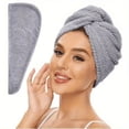 thumbnail image 1 of Soft Touch Microfiber Hair Towel Wrap for Women - Quick Drying, Coral Fleece, 300GSM Super Absorbent, Blow Dry Towel, 1 of 5
