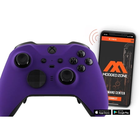 Soft Touch Purple SMART Xbox One ELITE 2 Series Custom Rapid Fire Modded Controller. FPS mods. COD Warzone