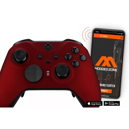 Soft Touch Red Custom Modded Controller Compatible with Xbox One Elite Series 2 for All Shooter Games MW BO4