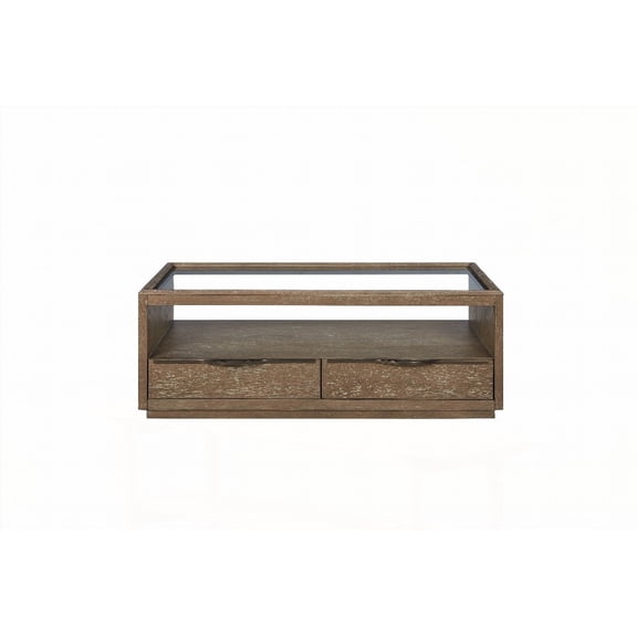 Soft Touch Self Closing Drawer Guide Cocktail Table - Cocoa