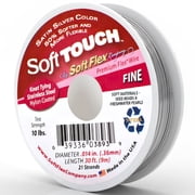Soft Flex 21-Strand Fine Beading Wire, STW, Satin Silver, 0.014" x 30ft