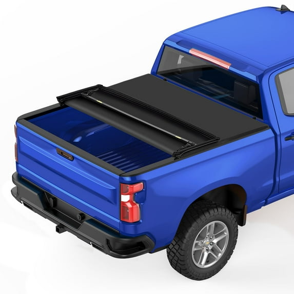 Soft Tri-fold Truck Bed Tonneau Cover Compatible with 2009-2014 Ford F150 Styleside 5.5ft Bed