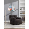 thumbnail image 1 of Soft Tufted foam bean bag chair with Teddy fabric Dark Gray, 1 of 5