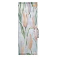thumbnail image 1 of Soft Tulip Pattern Door Side Curtain 54x40in Privacy Shade UV Protection Rod Pockets, 1 of 10