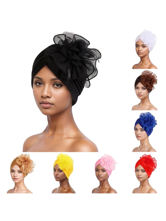 Soft Turban Beanie Cap for Women Stretchy Head Covering Daily Wear Hat