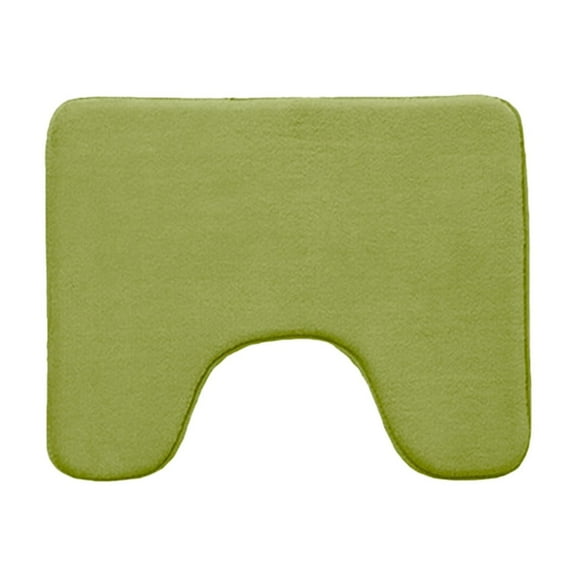 Soft U-Shape Toilet Bath Mat Non-Slip Absorbent Bathroom Rug Machine Washable Foam Floor Mat for Shower Tub Water Drying Comfort for Bathroom Restroom