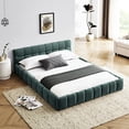 thumbnail image 1 of Soft Upholstery, Modern Style - Queen Platform Bed for Bedroom Aesthetics, 1 of 1