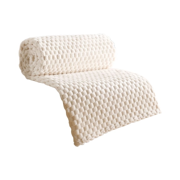 Soft Velvet Blanket for Bed Couch and Nap Cozy Thick Flannel Throw All Season Comfort and Warmth 70x100cm For Room Use, 100 cm×70 cm,Cream