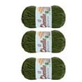 thumbnail image 1 of Soft Velvet Chenille Yarn Bulky Weight for Crocheting and Knitting Projects, Amigurumi, 3 Skeins of 100g Each (82 Yards per Skein) in Green, 1 of 5
