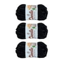 thumbnail image 1 of Soft Velvet Chenille Yarn Bulky Weight for Crocheting and Knitting Projects, Amigurumi, 3 Skeins of 100g Each (82 Yards per Skein) in Black, 1 of 6