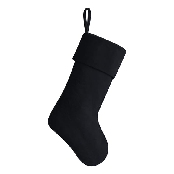 Soft Velvet Christmas Stocking,19 Inch Vintage Hanging Stocking Ornament, Mantel Fireplace Decor Sock for Xmas Tree, Family Holiday, New Year Party and Indoor Farmhouse Seasonal Decor,1Pc