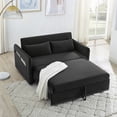 thumbnail image 1 of Modern Velvet 3-in-1 Sleeper Sofa Bed 220×80×75cm with USB Port & Storage Pockets, 1 of 18