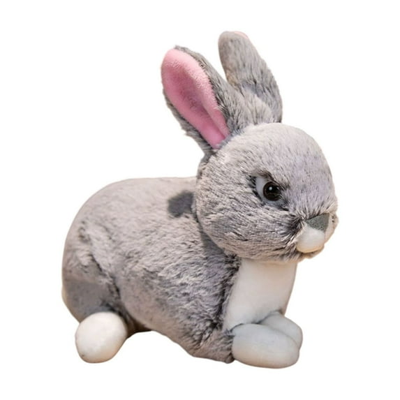 Soft Velvet Fabric Stuffed Bunny Rabbit Doll, Large Ears Cute Plush Toy for Children, Easter Gift and Festive Ambiance Decoration