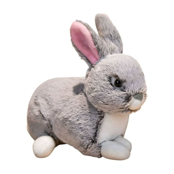 Soft Velvet Fabric Stuffed Bunny Rabbit Doll, Large Ears Cute Plush Toy for Children, Easter Gift and Festive Ambiance Decoration