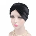 thumbnail image 1 of Soft Velvet Head Scarf Cross Knotted Turban Hat Cross Twist Cap Headwear Head wraps Hair Loss Cap for Women and Girls, 1 of 8