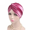thumbnail image 1 of Soft Velvet Head Scarf Cross Knotted Turban Hat Cross Twist Cap Headwear Head wraps Hair Loss Cap for Women and Girls, 1 of 7