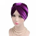 thumbnail image 1 of Soft Velvet Head Scarf Cross Knotted Turban Hat Cross Twist Cap Headwear Head wraps Hair Loss Cap for Women and Girls, 1 of 7